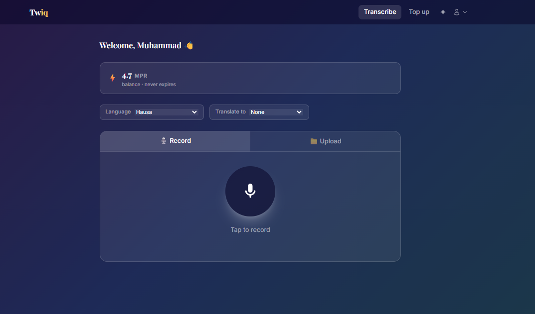 Twiq Interface